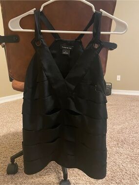 Trouvé Black Layered V-Neck Sleeveless Blouse
